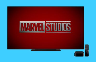 Logo Marvel Studios na televizní obrazovce