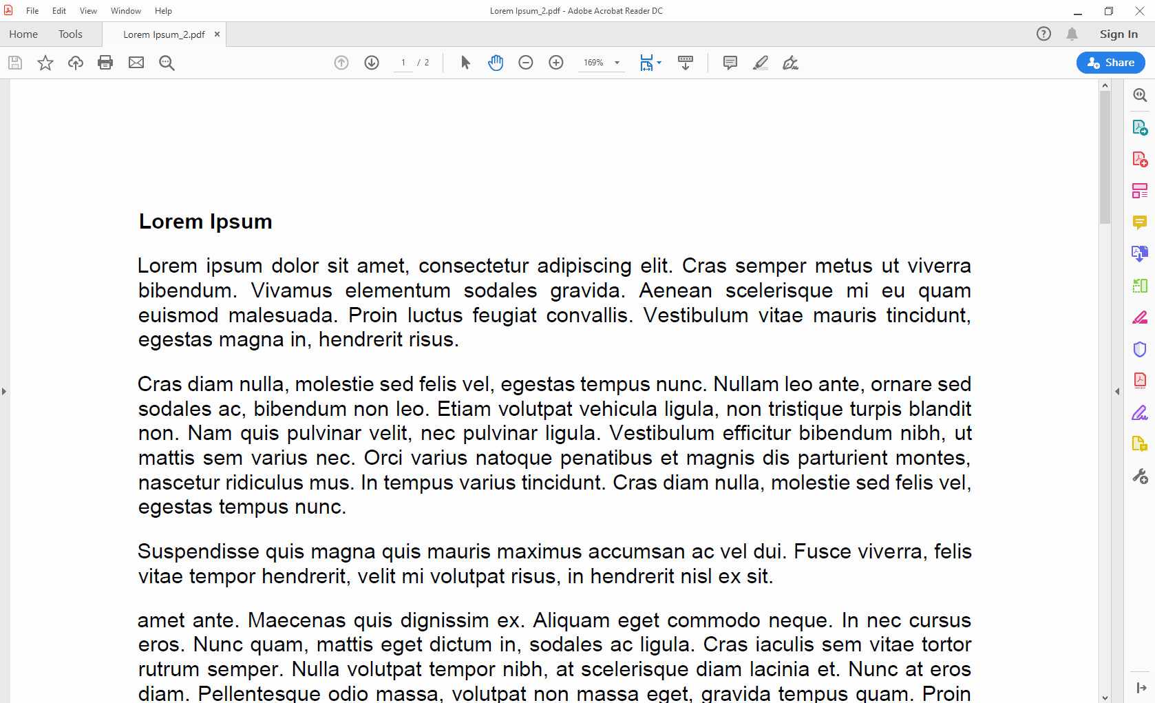 Adobe Acrobat Reader s otevřeným novým PDF