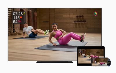 Apple Fitness + na Apple TV, iPadu a iPhone.