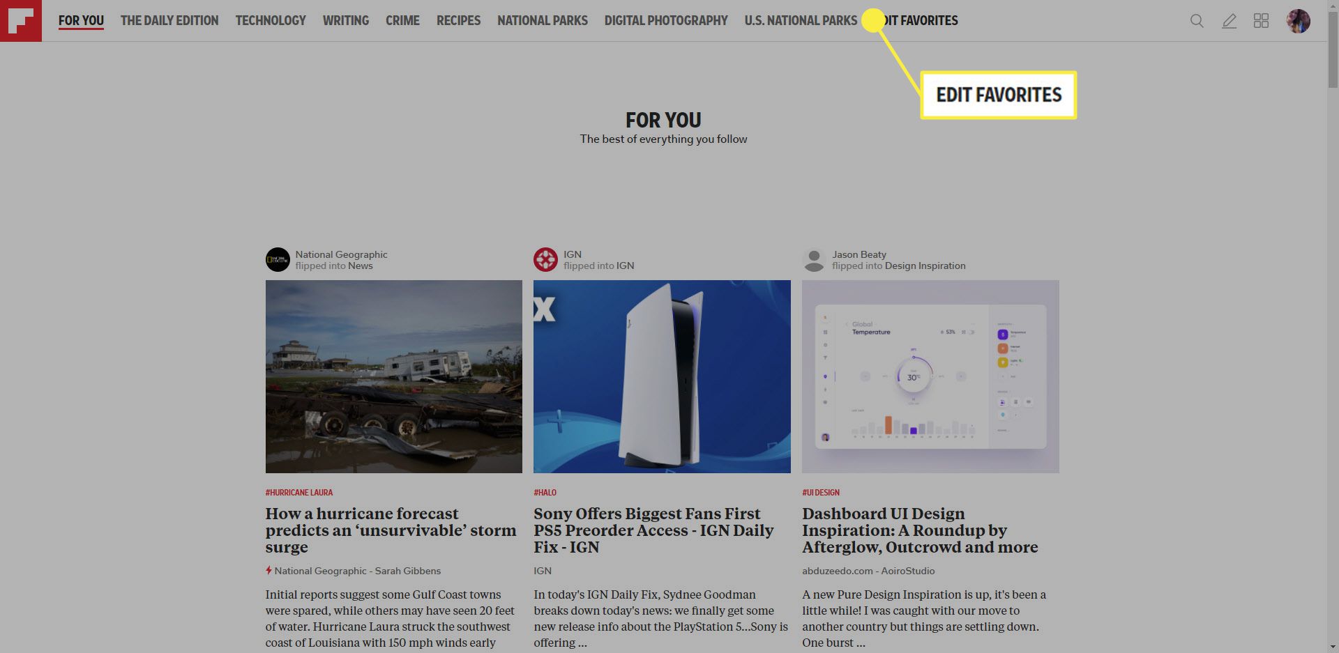 Jak vytvořit inteligentní časopis ve Flipboardu pro webový prohlížeč.