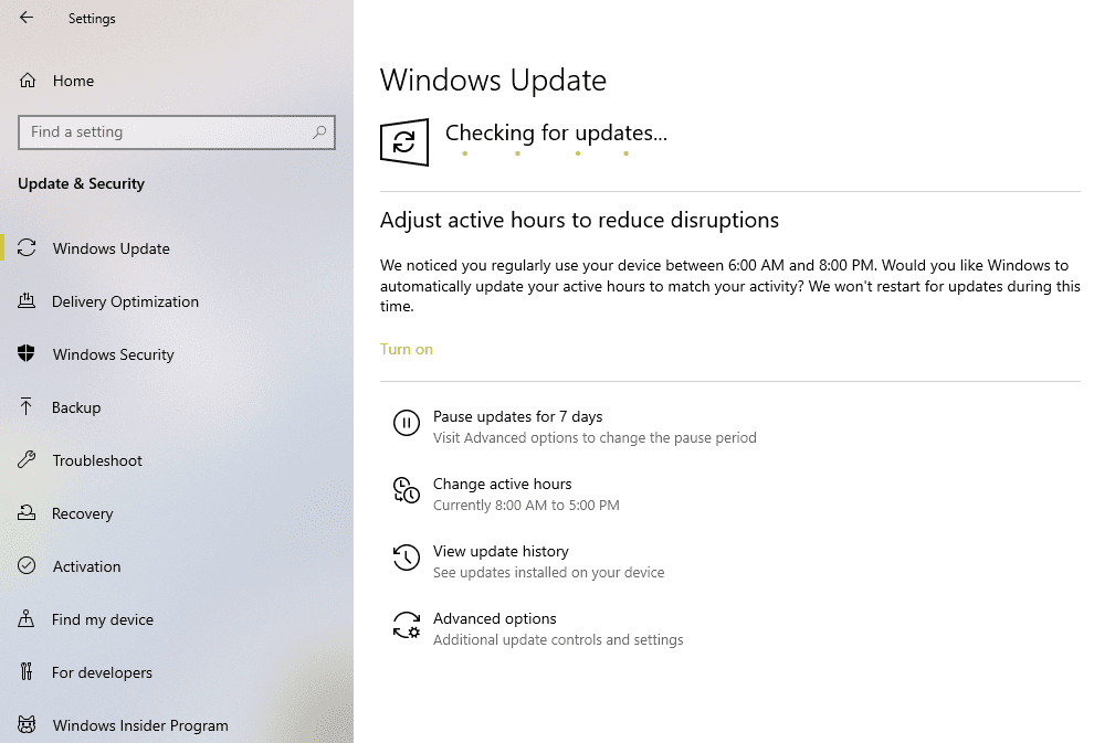windows 10 checking updates 0b37b723d6a64fc2b296fef2e505534a