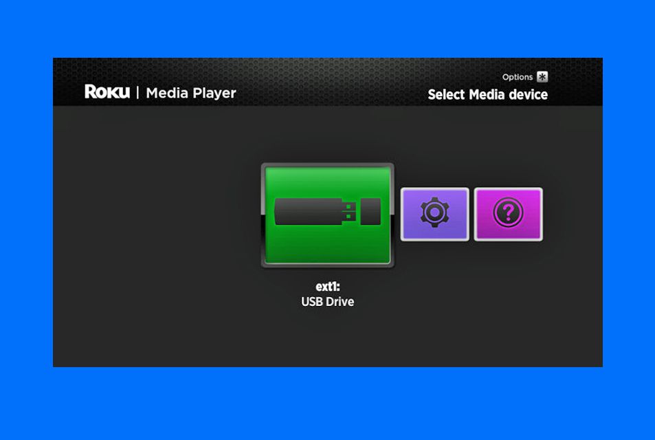 Roku Media Player - vyberte USB disk