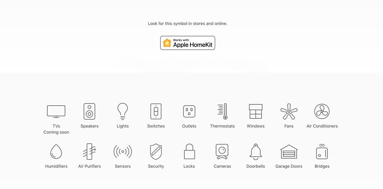 Logo HomeKit a zařízení podporující protokol