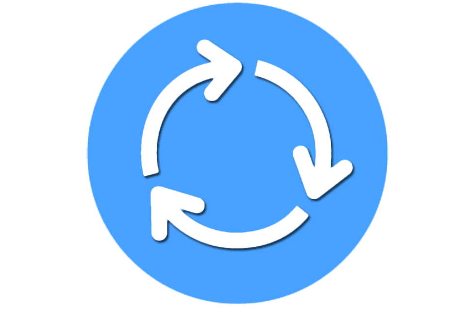 Obnovte šipky na modrém kruhu