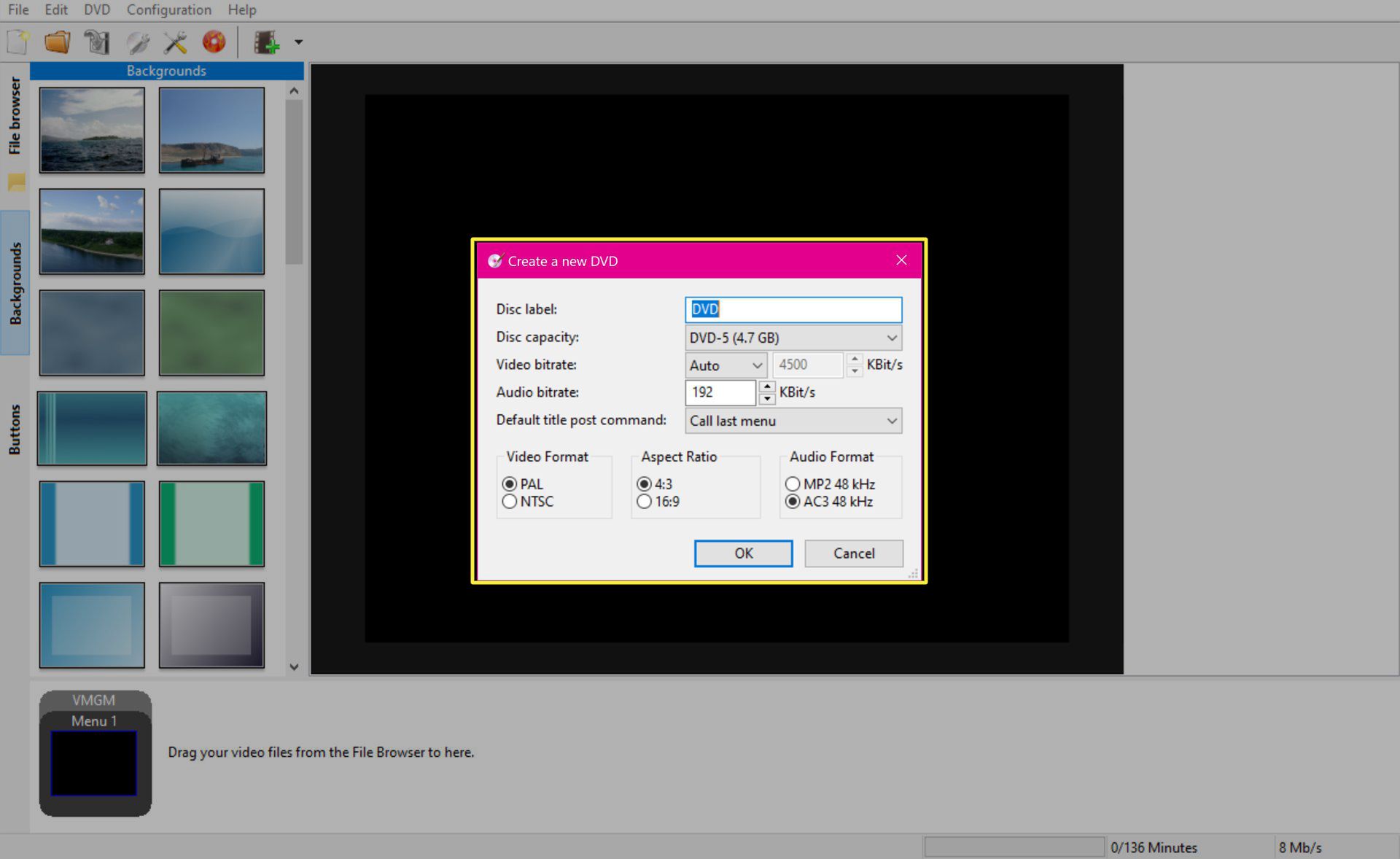 Aplikace DVDStyler pro vypalování DVD ve Windows 10, Mac a Linux.