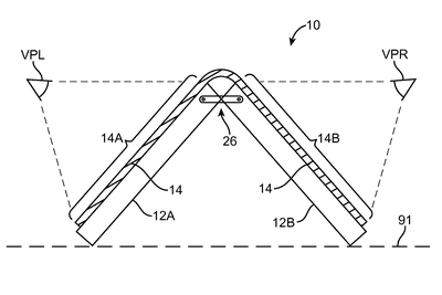 Skládací ilustrace zařízení z patentu US9504170B2
