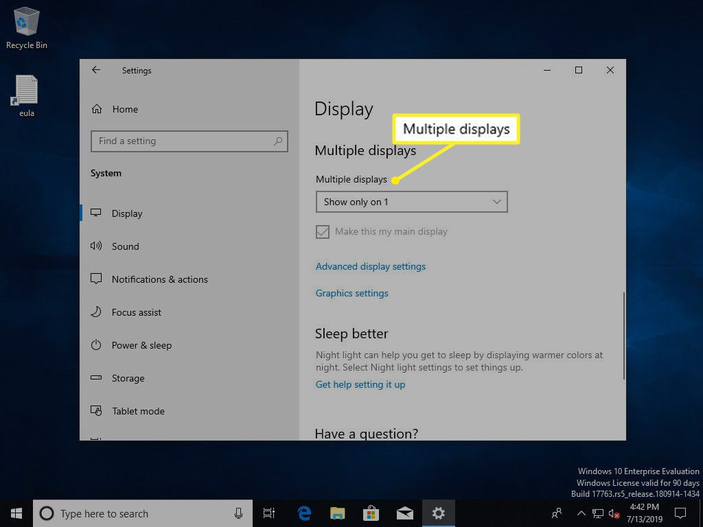 Nastavení vícenásobného zobrazení Windows 10