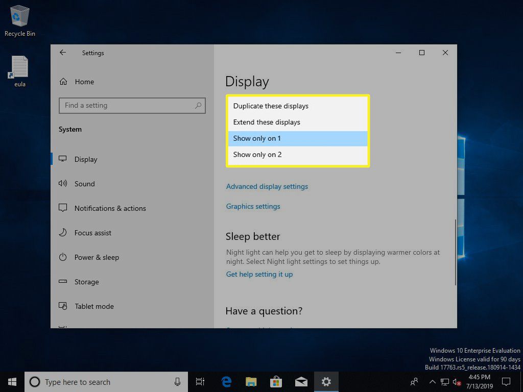 Možnosti více obrazovek systému Windows 10
