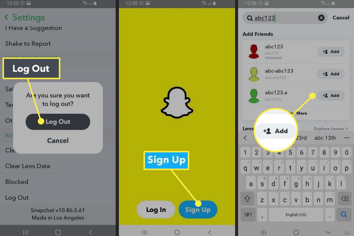 Vytvoření nového účtu v Snapchatu