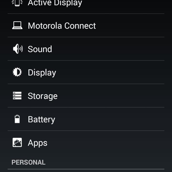Snímek obrazovky Androidu