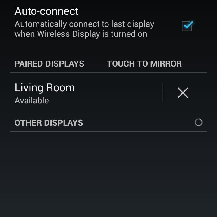 Screenshot Android miracast