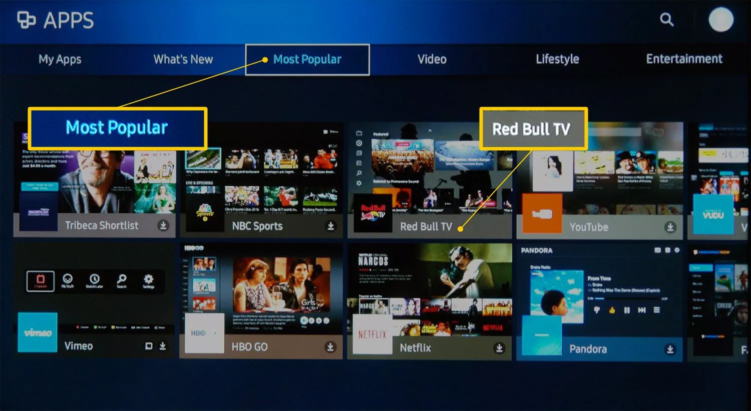 Přidání aplikací do Samsung Smart TV - Krok 3