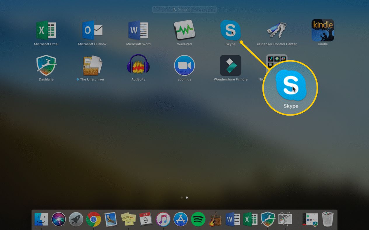 Ikona Skype v systému macOS