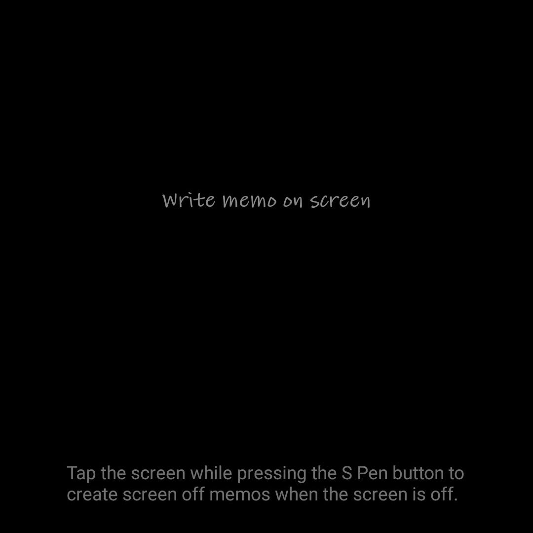 Poznámky k vypnutí obrazovky se aktivují, když vyjmete pero S Pen bez aktivace zařízení.
