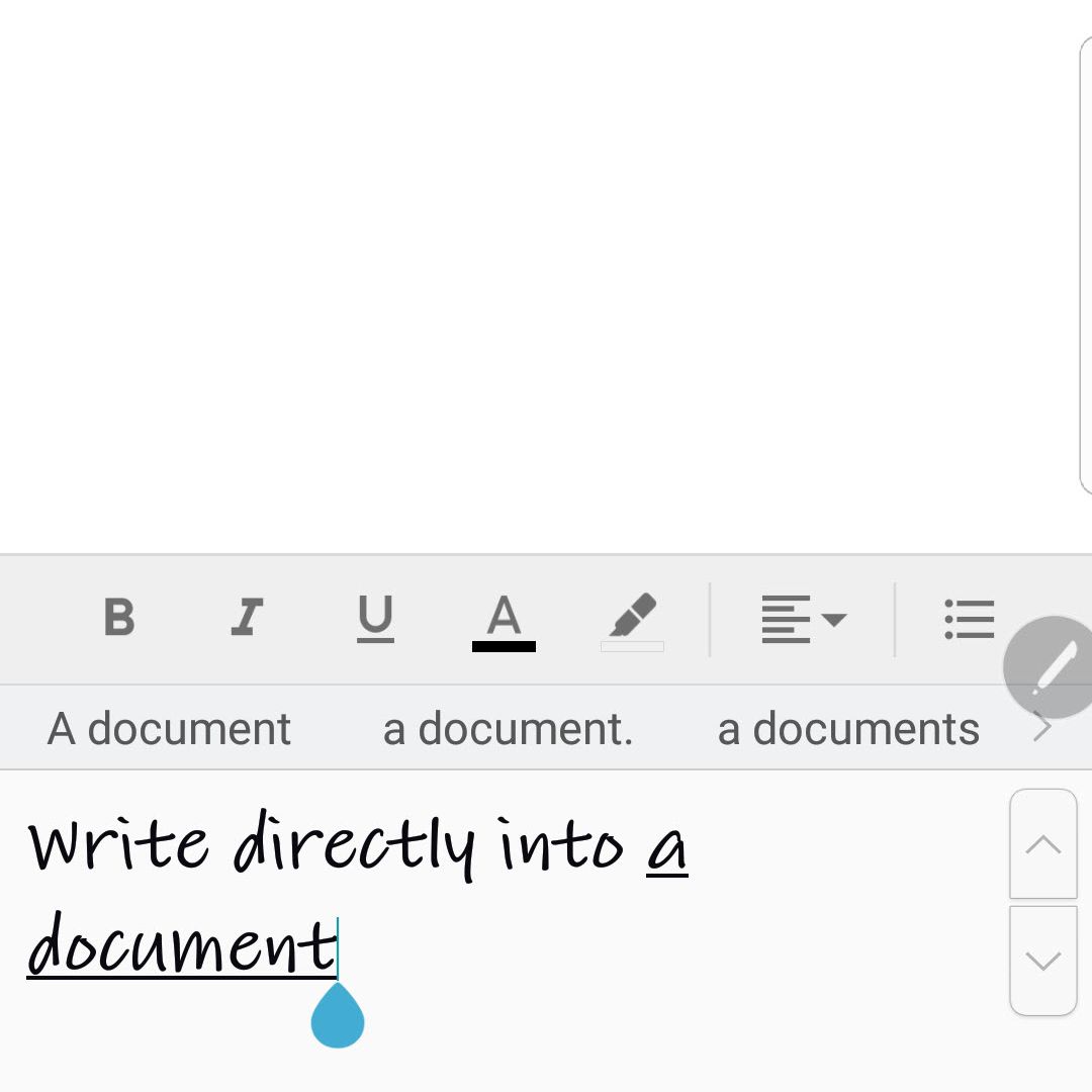 Psejte přímo do dokumentu nebo aplikace pomocí Samsung S Pen.