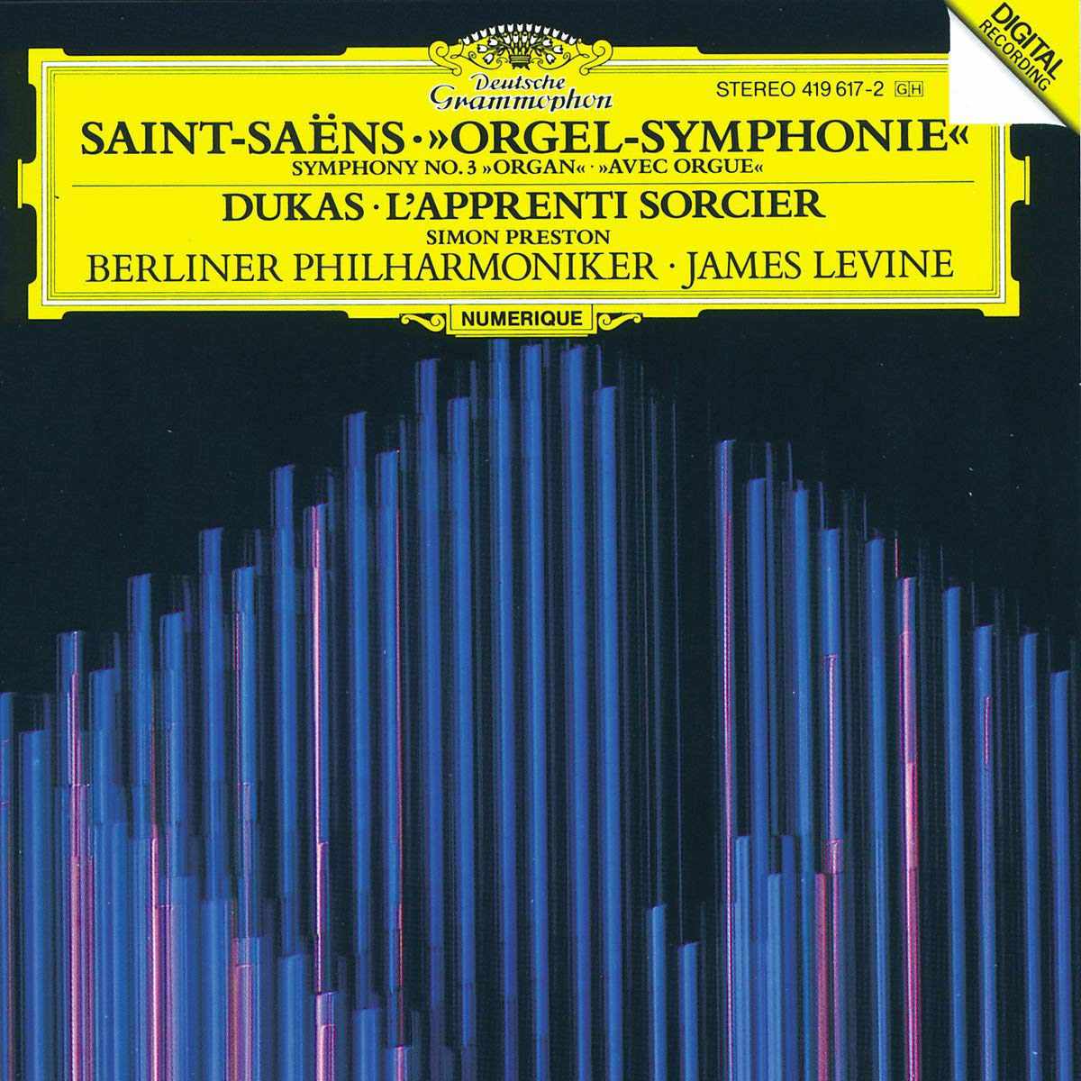 Symphony No. 3 od Saint-Saëns, obal alba „Organ Symphony“