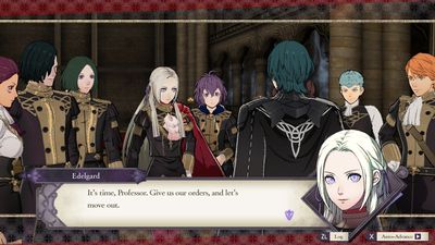 Byleth velí Black Eagles ve Fire Emblem: Three House for Switch.