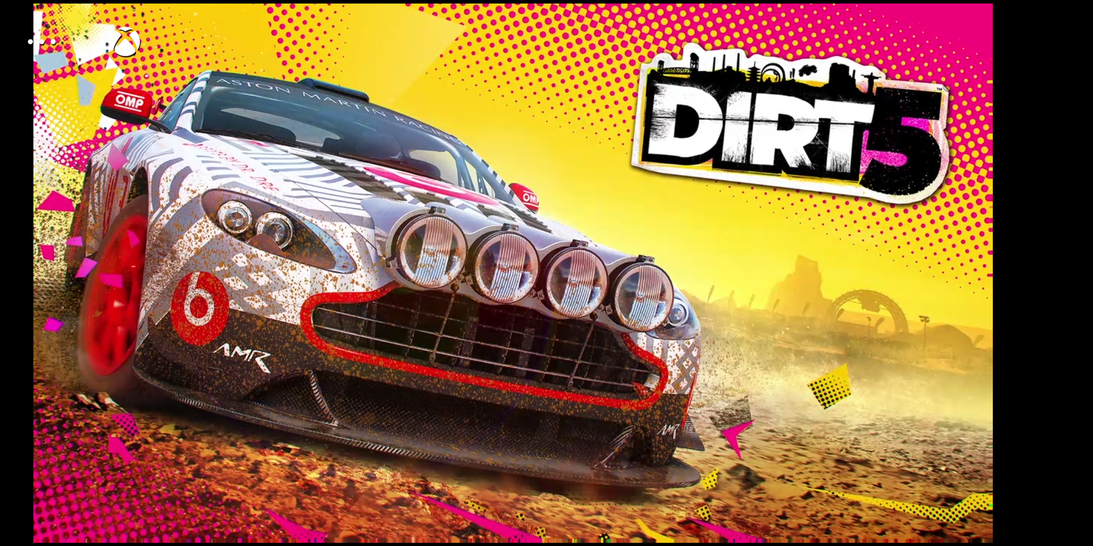 Dirt 5 na konzole Xbox Series S streamované do telefonu.