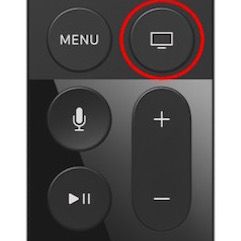 Tlačítko Domů na Apple TV Remote