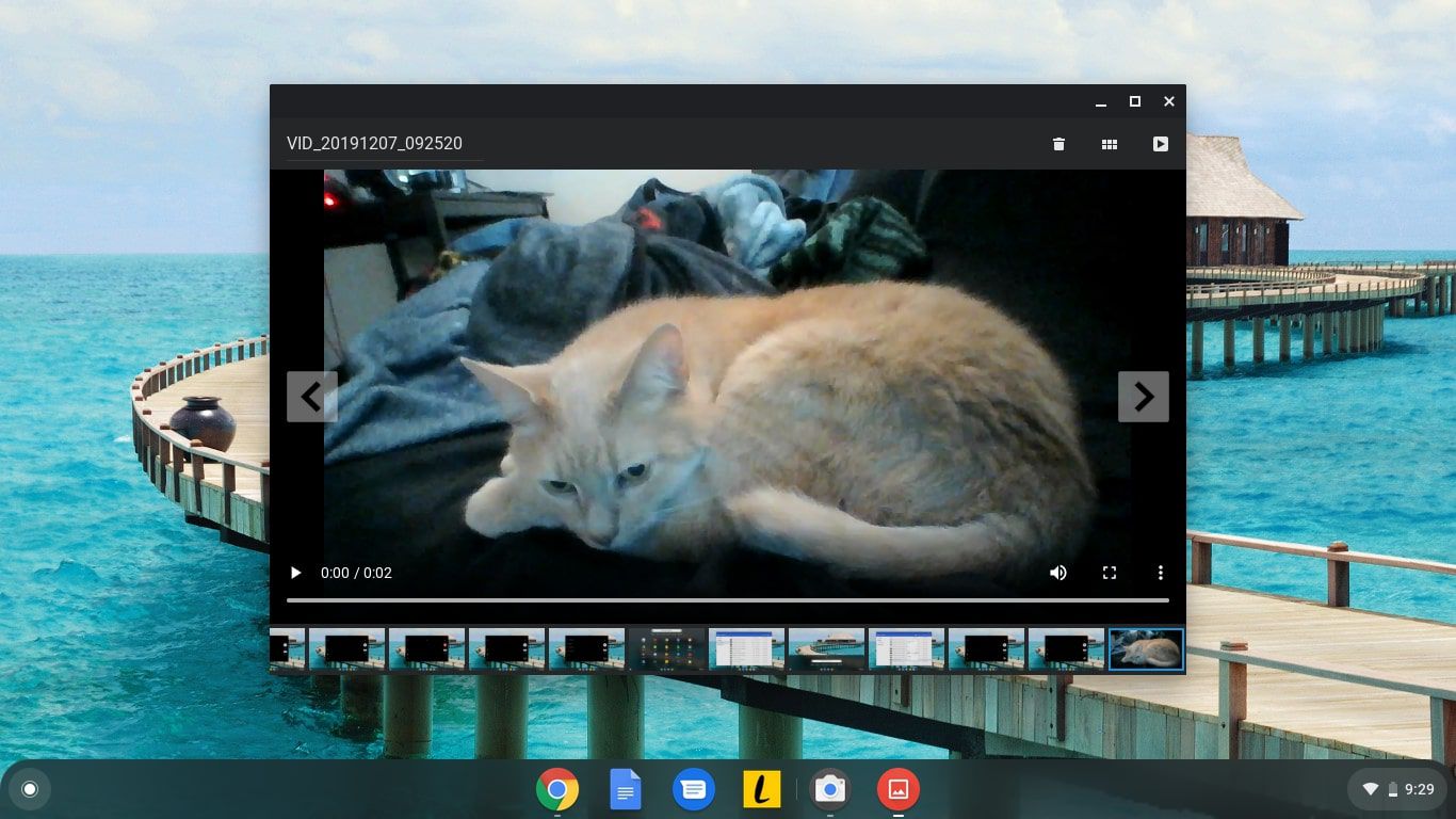 Obrazovka náhledu aplikace Chromebook Camera