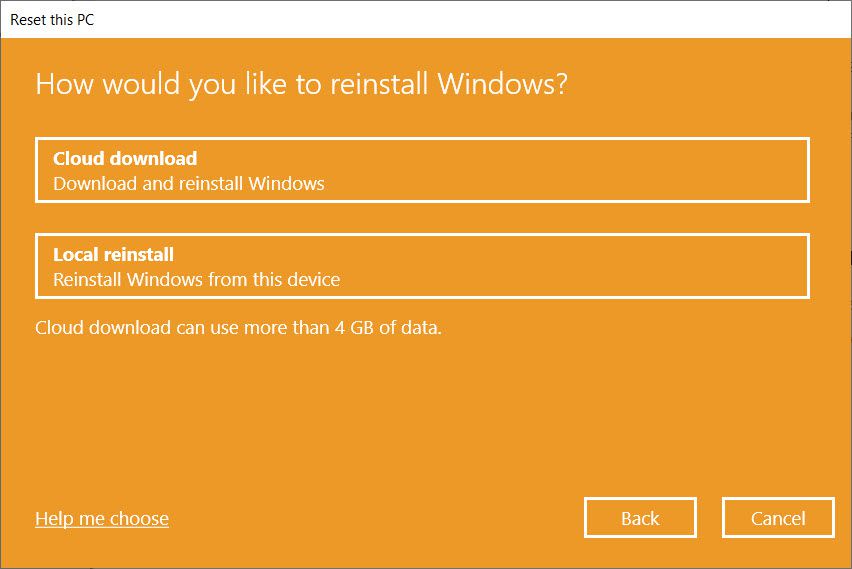 Přeinstalujte obrazovku výběru systému Windows