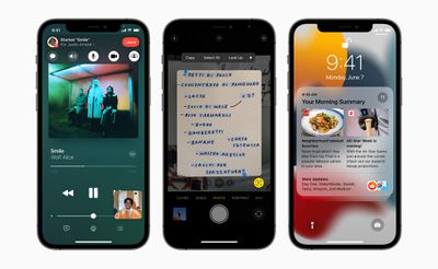iOS 15 a jeho funkce SharePlay ve funkcích FaceTime a Live Text