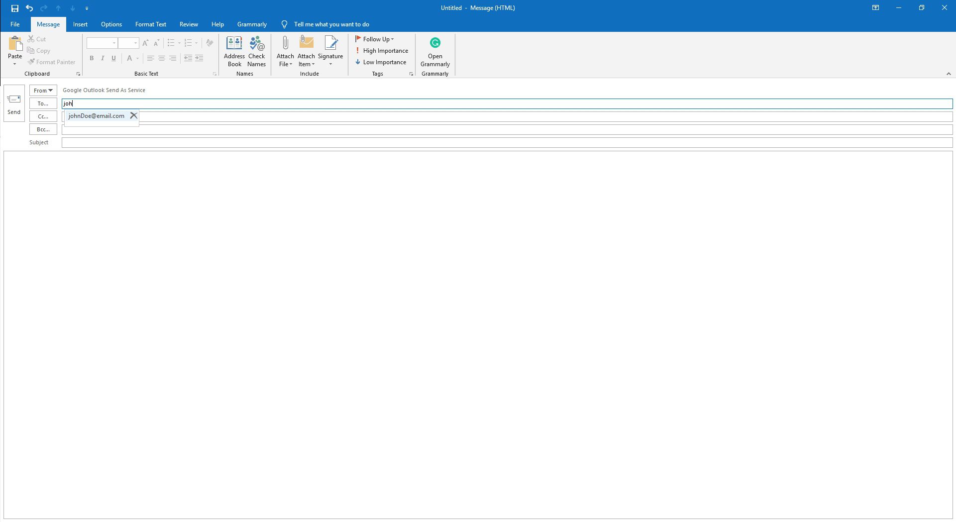 Výběrem odstraníte e-mail ze seznamu automatického doplňování v aplikaci Outlook.
