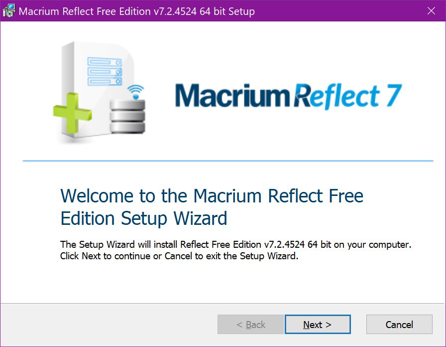 Průvodce nastavením Macrium Reflect 7 Free Edition