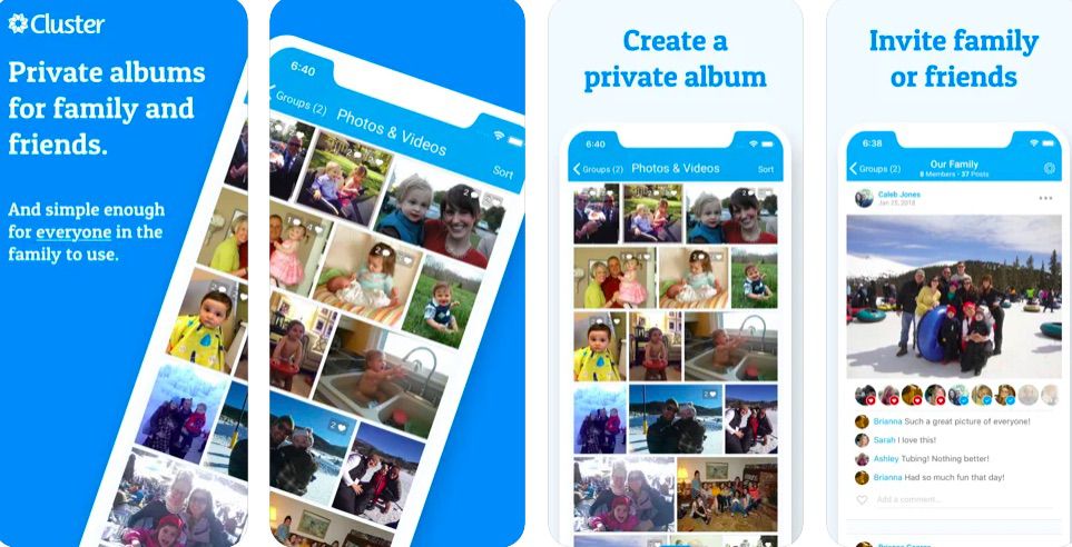 Aplikace a web pro sdílení fotografií a videí v klastru