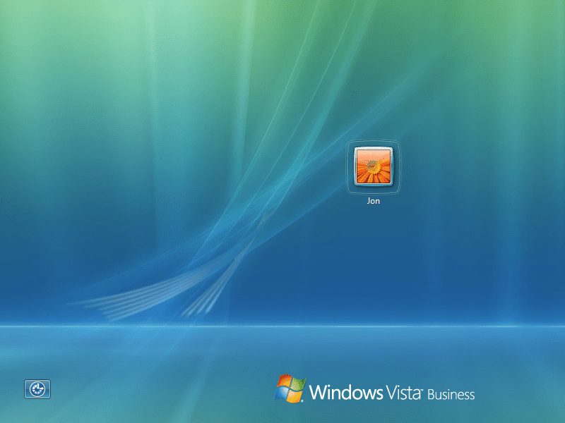 Zamykací obrazovka systému Windows Vista