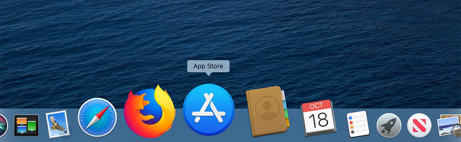 Ikona Mac App Store v Docku