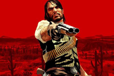 John Marston drží zbraň v Red Dead Redemption pro Xbox 360