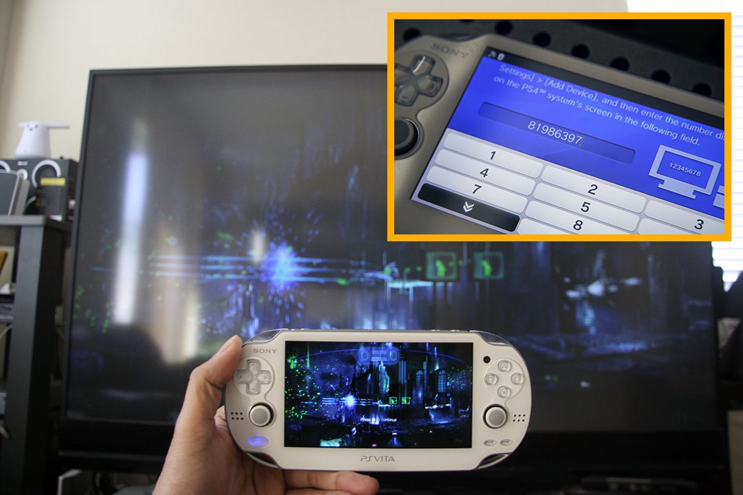 Zadán přístupový kód a PS Vita propojen s PS4