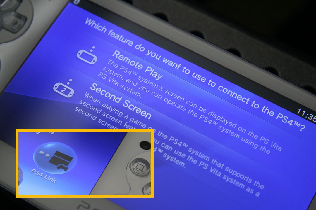 Používání PS4 Link k nastavení Remote Play na PS Vita
