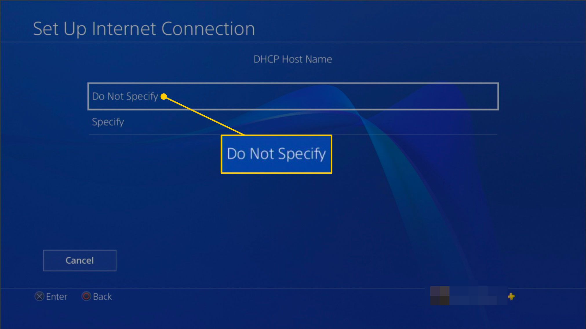 Nastavení hostitele DHCP na PS4
