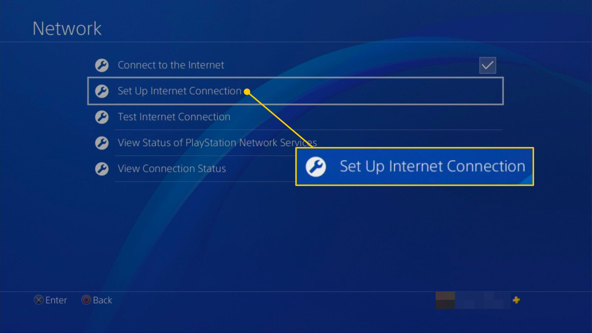 Nastavte připojení k internetu v nastavení PS4