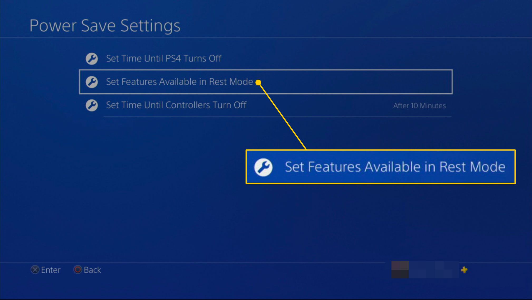 Nastavte funkce dostupné v režimu odpočinku v nastavení PS4