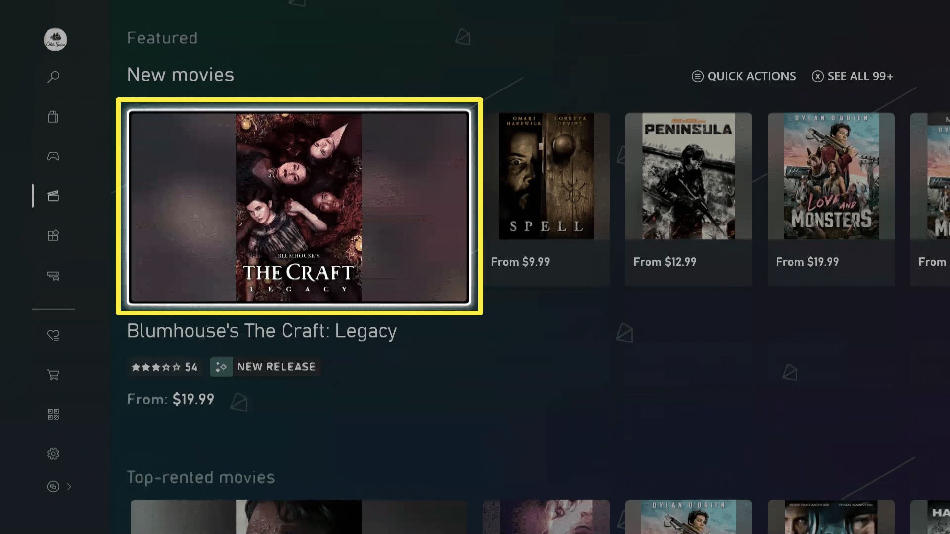 Streamovací aplikace v obchodě Xbox.