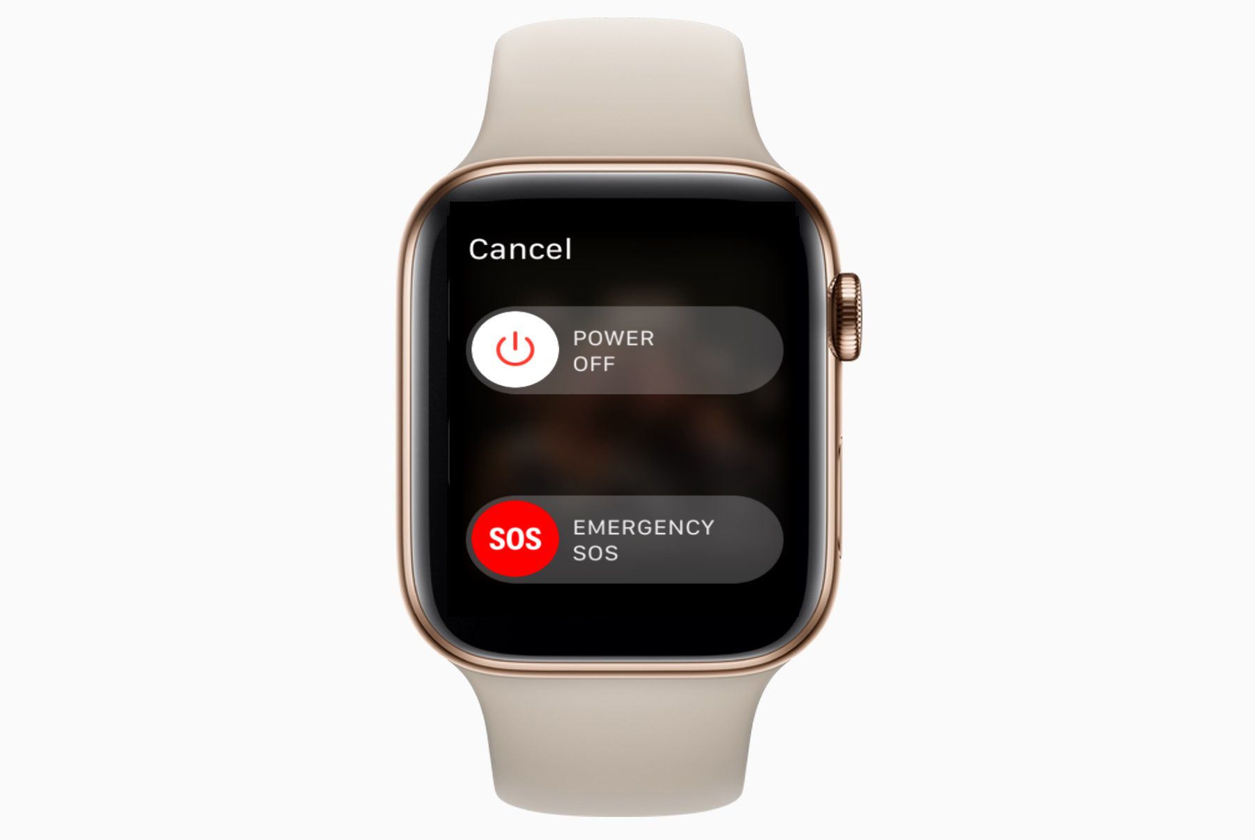 Apple Watch na obrazovce Vypnutí