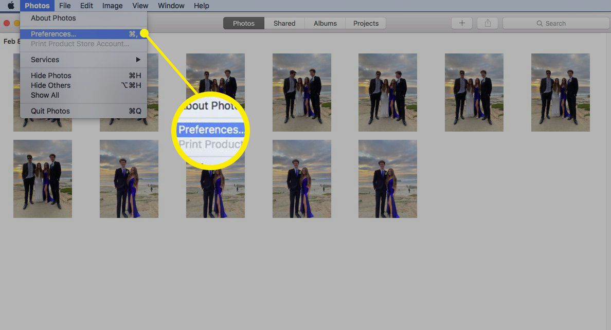 Screenshot nastavení další knihovny Photos jako knihovny systémových fotografií