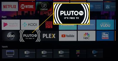 TV s aplikací Pluto TV