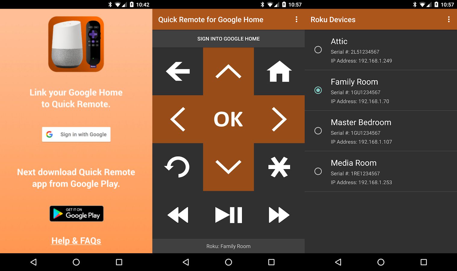 Propojení domovské stránky Google s aplikací Android Quick Remote