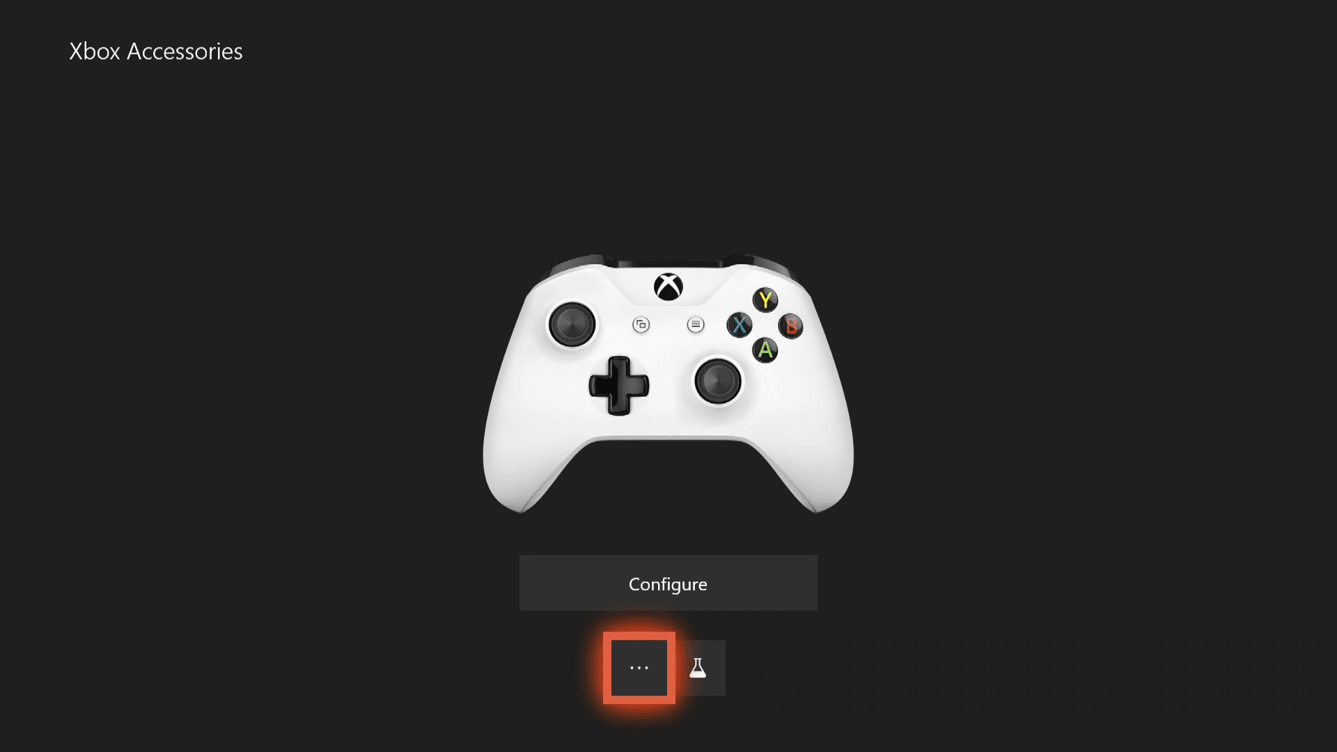 Snímek obrazovky s nabídkou příslušenství pro Xbox One.