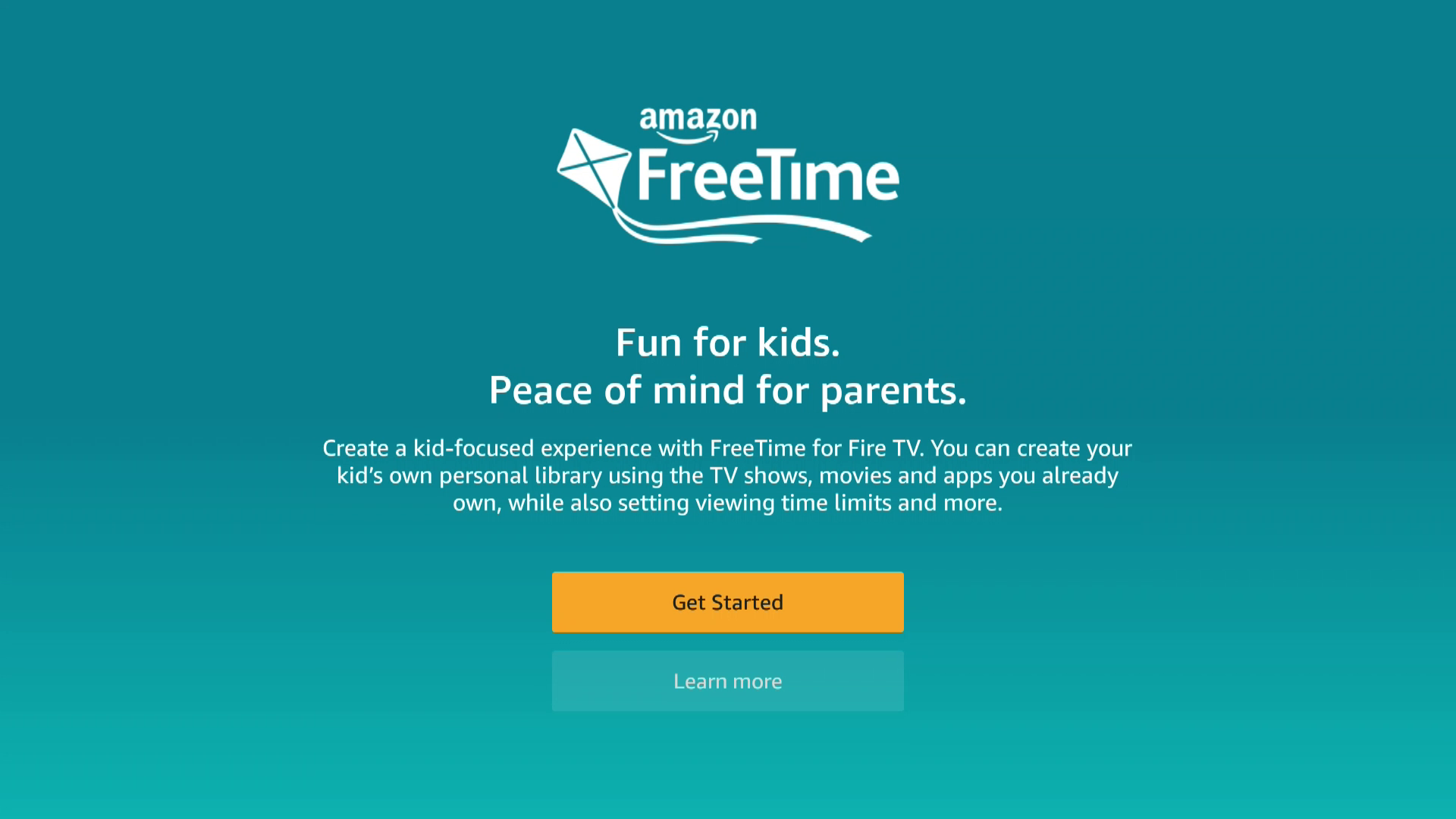 Screenshot úvodní obrazovky FreeTime na Firesticku.