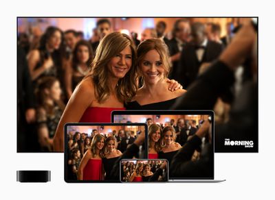 Apple TV + zobrazený na TV, Mac, iPhone a dalších zařízeních