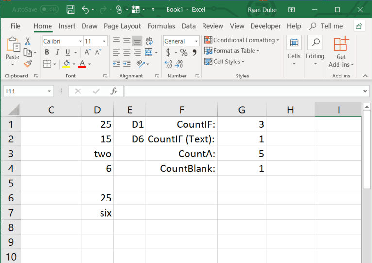 Příklad přidání buňky s funkcí INDIRECT v aplikaci Excel