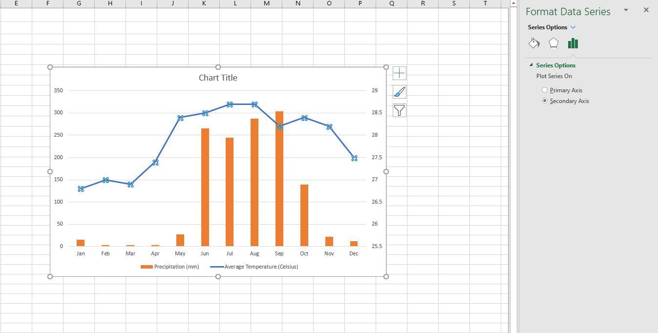 Panel Formát datové řady v aplikaci Excel