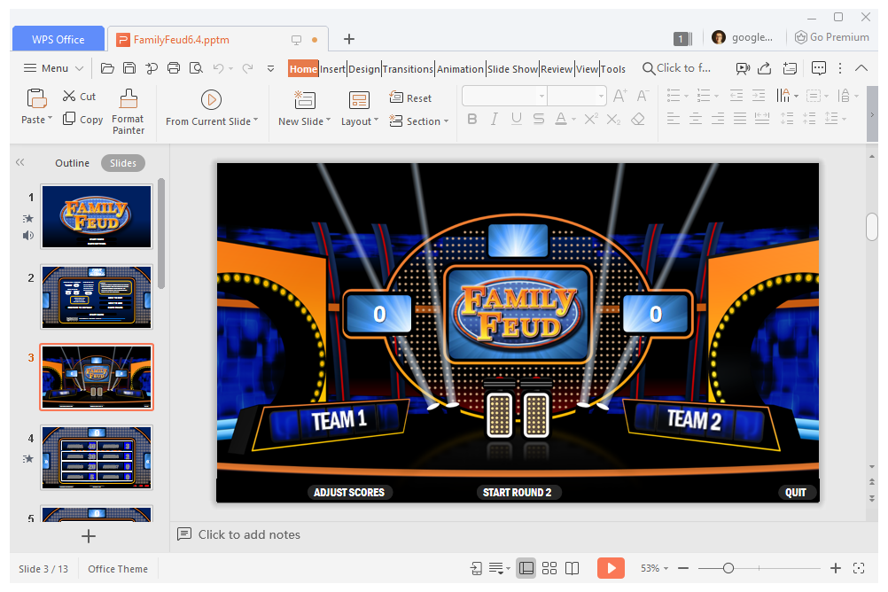 Family Feud PowerPoint šablony