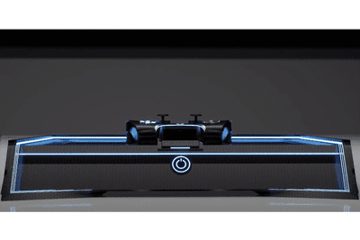 Koncept PS6 v modré a černé barvě s řadičem nahoře