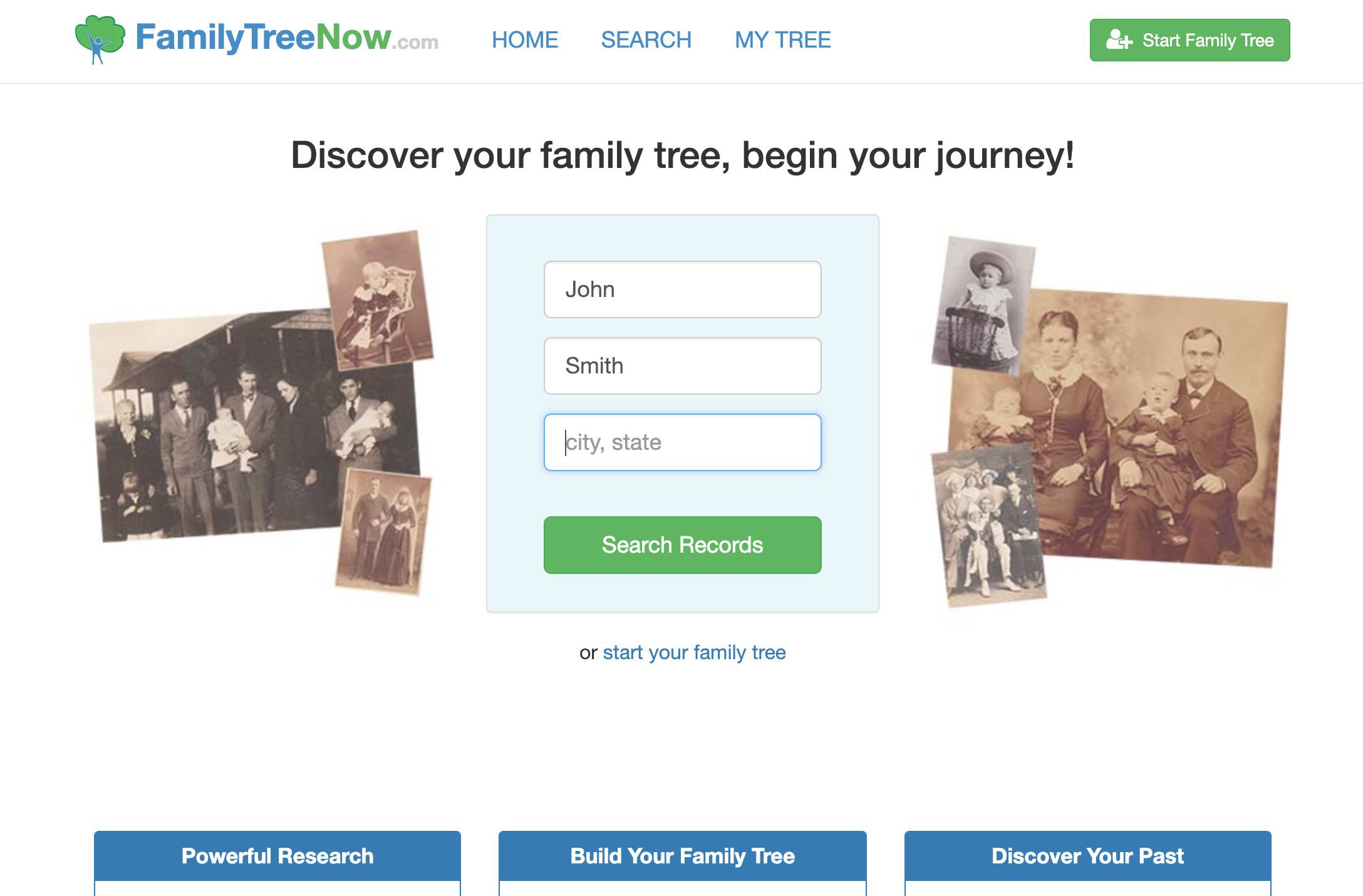 Web aplikace Family Tree Now